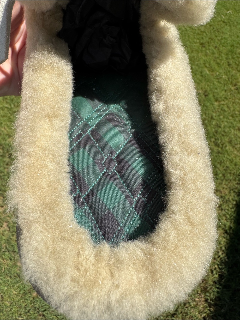 Burberry EKD Shearling-Lined Suede Mules Clay EU 41 - Picture 11 of 17